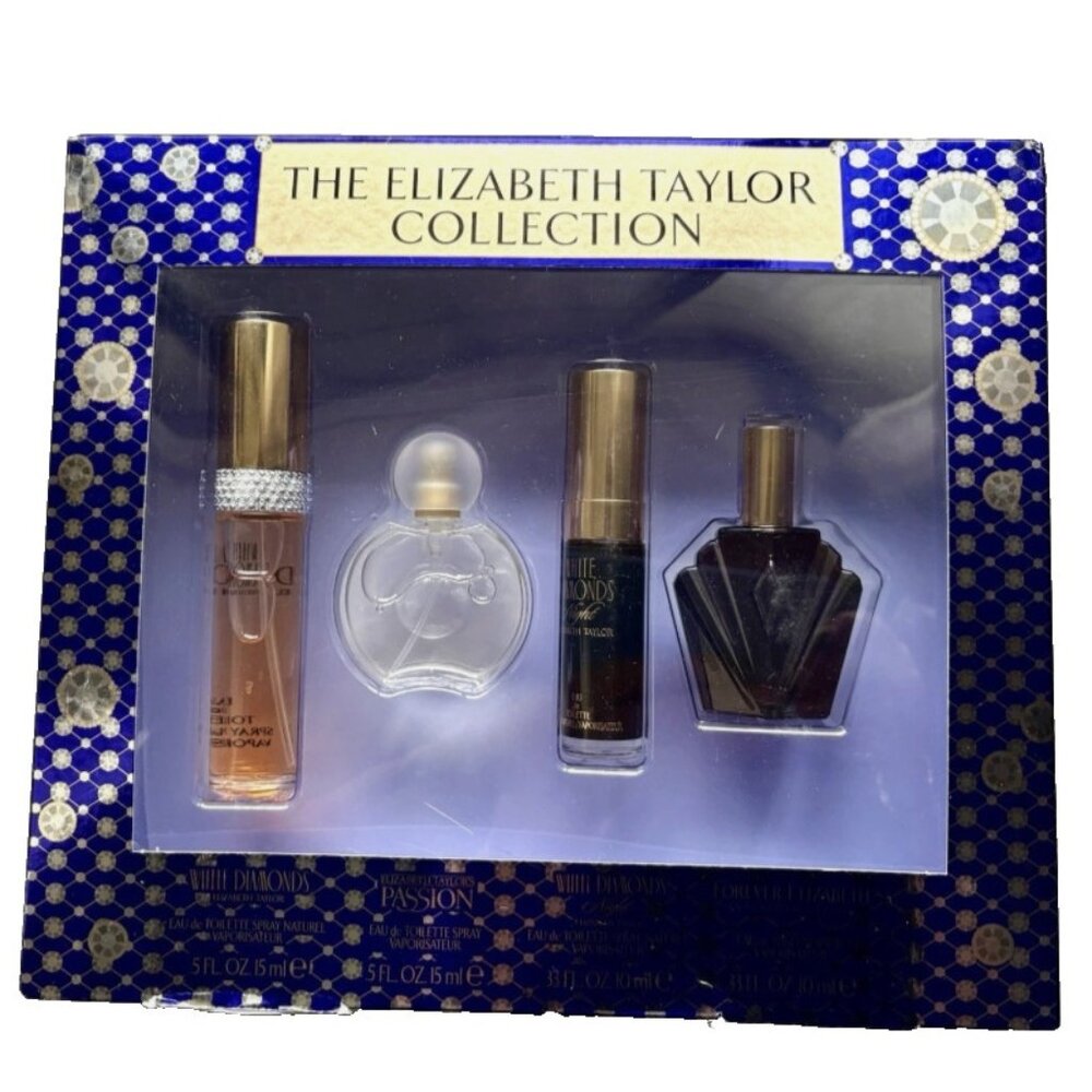 Elizabeth Taylor White Diamonds Collection 4pc  Passion Forever Nights New